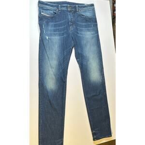 Diesel Buster Jeans Mens Regular Slim Tapered Stretch Tag is 34x34 Distressed